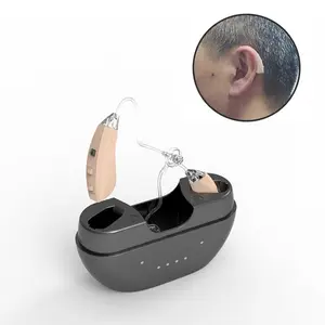 OTC-Luftleitung hinter dem Ohr Hörgeräte Wiederauf ladbare HdO-Hilfe hören für leichten bis mittelschweren Hörverlust