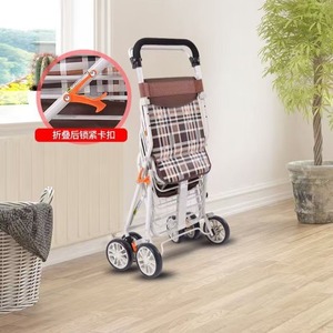Carrito de Compras Plegable Ligero con 4 Ruedas de PU, Carrito de Supermercado para Uso Doméstico y de Viaje - Product Image 4
