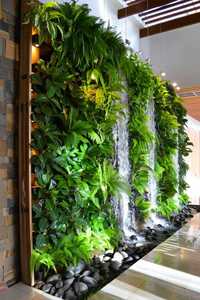 नया डिजाइन जंगल पवन हरे पौधे की दीवार खड़ी दीवार खड़ी कृत्रिम हरे पौधे घास की दीवार लटका कृत्रिम हरे पौधे घास की दीवार - Product Image 2