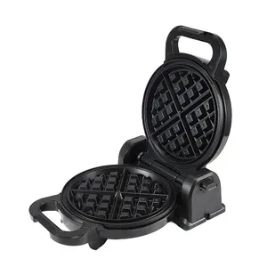 High quality round automatic temperature control rotating non-stick electric mini ice cream cone waffle maker machine