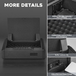 Hàng Hóa Tại Chỗ Thép Xây Dựng Súng An Toàn Hộp Chống Cháy Sinh Trắc Học Súng An Toàn Với Ngón Tay In Mã Thanh Chìa Khóa - Product Image 3