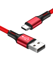 Câble de charge rapide USB A vers Type C 60W PD en nylon tressé, USB C 3A, charge rapide, 1M 2M 3M, câble de données durable