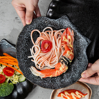 Vaisselle en céramique de style japonais, assiettes en forme de coquille, assiettes à salade, assiettes à dîner, bols à fruits, assiettes créatives en forme de pâtes