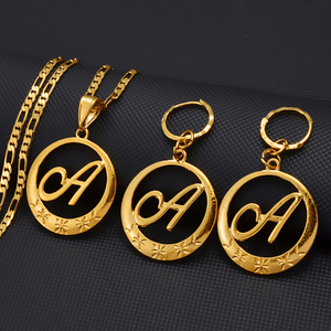 Colliers à pendentif en or cursive A-Z pour femmes, bijoux en lettres anglaises hawaïennes de Guam pour cadeaux, mariages, fêtes # 260406 - Product Image 6