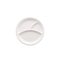 Assiette de service alimentaire NSF à 3 compartiments en mélamine, assiette à repas divisée