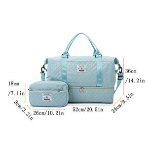 Kadın spor eşya torbası özel Logo baskılı naylon seyahat spor spor el omuz eğlence çantası üreticinin ürün - Product Image 2