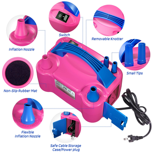 Pompe à ballons électrique portable, souffleur à buse unique en PP, 110V 600W, gonfleur de ballons, jouet cadeau - Product Image 4