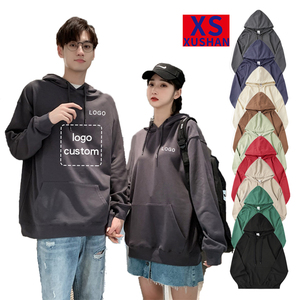 Großhandel 100% <span class=keywords><strong>Baumwolle</strong></span> Herren Kapuzen <span class=keywords><strong>pullover</strong></span> Benutzer definiertes Logo Gedruckt Herbst Stil Schwarz Lässig Mit <span class=keywords><strong>Wei</strong></span>ß Winter OEM Bulk 350gsm - Product Image 1