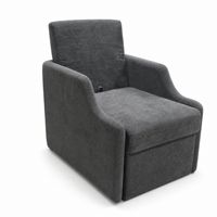 Sillón Individual Moderno y Sencillo, Reclinable, Convertible en Cama, con Estructura de Madera Maciza y Tapicería de Tela, Ideal para Apartamentos Pequeños