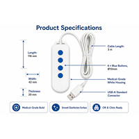 Manette de capture d'images USB à 4 boutons pour station de travail médicale à ultrasons, compatible avec les sondes d'échographie universelles 3M, OEM