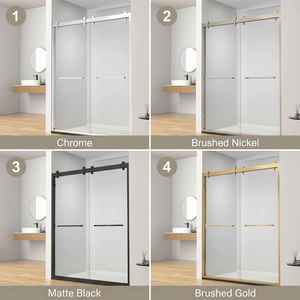 Puerta <span class=keywords><strong>Corredera</strong></span> de Ducha con Marco Cromado y Vidrio Templado, <span class=keywords><strong>Mampara</strong></span> de Ducha Moderna y Ecológica para Baño de Hospital - Product Image 5
