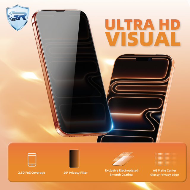 Custom LOGO Full Coverage Privacy Tempered Glass Screen Protector Anti-Spy 9H Hardness Protector for iPhone
