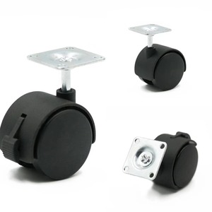 Basic Plate Mount Brake Nylon Furniture Casters 30mm 40mm 50mm 1.5 2 Inch <b>Wheels</b> Widely Used In School - Product Image 1