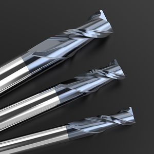 Huhao hrc45 hai sáo xoắn ốc thép vonfram phẳng vuông cuối nhà máy cacbua kim loại phay cắt <span class=keywords><strong>CNC</strong></span> khắc bit 4653 - Product Image 4