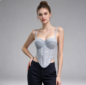 Sexy Women Lace <b>Corset</b> Bustier, Romantic Shapewear Top Wedding Bridal Inner Wear Party Night Club Lingerie - Product Image 4