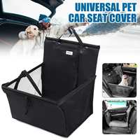 Housse de siège de voiture pour animaux de compagnie, sac de transport pour chien, chat, chiot, hamac pliable pour voiture, sac de transport pour chien imperméable, panier noir tendance
