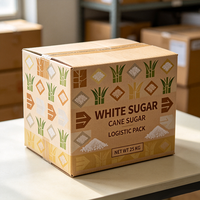 Boîte d'emballage en papier de canne à sucre blanc imprimée sur mesure en gros, production en 72h, carton logistique ondulé imperméable pour expédition