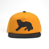 Casquette de baseball personnalisée bicolore avec patch en feutre, casquette snapback 5 panneaux, casquettes de baseball en sergé acrylique, casquettes snapback à visière plate pour hommes