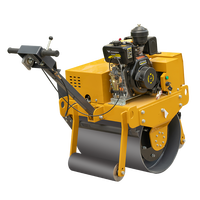 Rouleau compacteur vibrant à tambour unique de 500 kg à bas prix, machine de compactage pour asphalte, mini-compacteur portatif pour routes