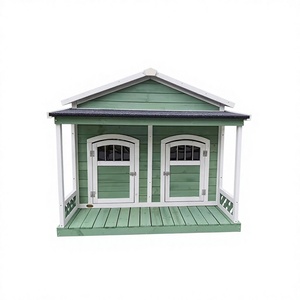 Casa <span class=keywords><strong>para</strong></span> <span class=keywords><strong>Perros</strong></span> <span class=keywords><strong>de</strong></span> Exterior, Pequeña a Mediana, <span class=keywords><strong>de</strong></span> <span class=keywords><strong>Madera</strong></span> Maciza, Cama <span class=keywords><strong>para</strong></span> Mascotas, Estilo Villa <span class=keywords><strong>de</strong></span> Dos Puertas, Impermeable, Cálida, con Cierre <span class=keywords><strong>de</strong></span> Bisagras, Sin Ensamblaje - Product Image 1