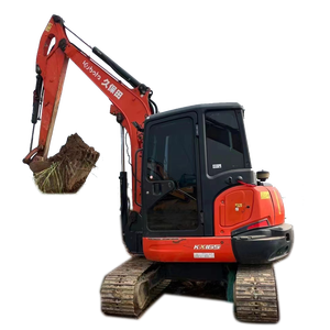 Mini-excavatrice sur chenilles KX165 d'occasion, état d'origine, 6 tonnes, pompe japonaise, certifiée CE, avec accessoires tarière et brise-roche - Product Image 1