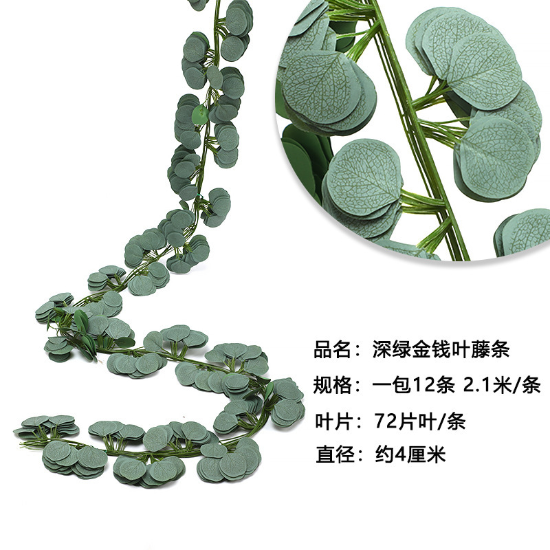 72 Eucalyptus Strips - Dark Green (12 strips)