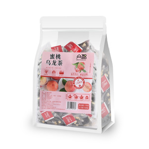 Thé Oolong à la pêche, sachet de thé individuel savoureux, combinaison de thés aromatisés sains et certifiés - Product Image 1