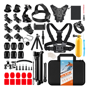 Kit d'accessoires pour caméra d'action HONGDAK, vente en gros d'usine, 65 en 1, pour <span class=keywords><strong>Go</strong></span> <span class=keywords><strong>Pro</strong></span> Heros 13 12 11 10 9 <span class=keywords><strong>8</strong></span> 7, accessoires pour caméra sportive - Product Image 1