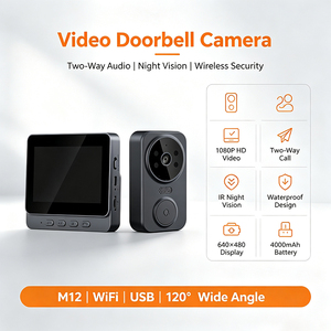 Sonnette IFA02 M12 avec caméra, moniteur IPS 4,3 pouces 2,4G sans application, vision nocturne, sonnette audio bidirectionnelle avec caméra - Product Image 5