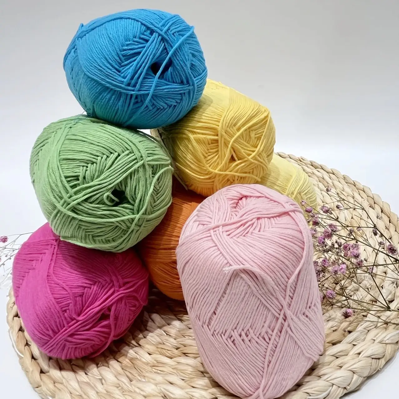 Best seller 4ply 5ply premium milk cotton crochet knitting yarns 50g 100g crochet mercerized baby yarn