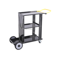 Chariot de soudeur robuste à 3 niveaux de 37 pouces avec roues pivotantes, en acier laminé à froid, conception modulaire - Personnalisable OEM/ODM/OBM