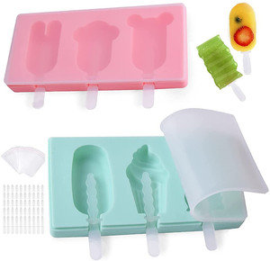 Moldes personalizados para paletas de hielo al por mayor, moldes caseros para cubitos de hielo de silicona, máquina de hielo reutilizable de fácil liberación <span class=keywords><strong>con</strong></span> <span class=keywords><strong>palos</strong></span> - Product Image 1