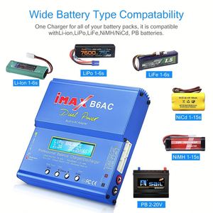 Cargador/Descargador IMAX B6AC 80W, Descarga Máxima de 10W, Corriente de Carga de 0.1-6.0A, Profesional, Doble Potencia, Li-ion/Nimh/Nicd 2-6S - Product Image 5