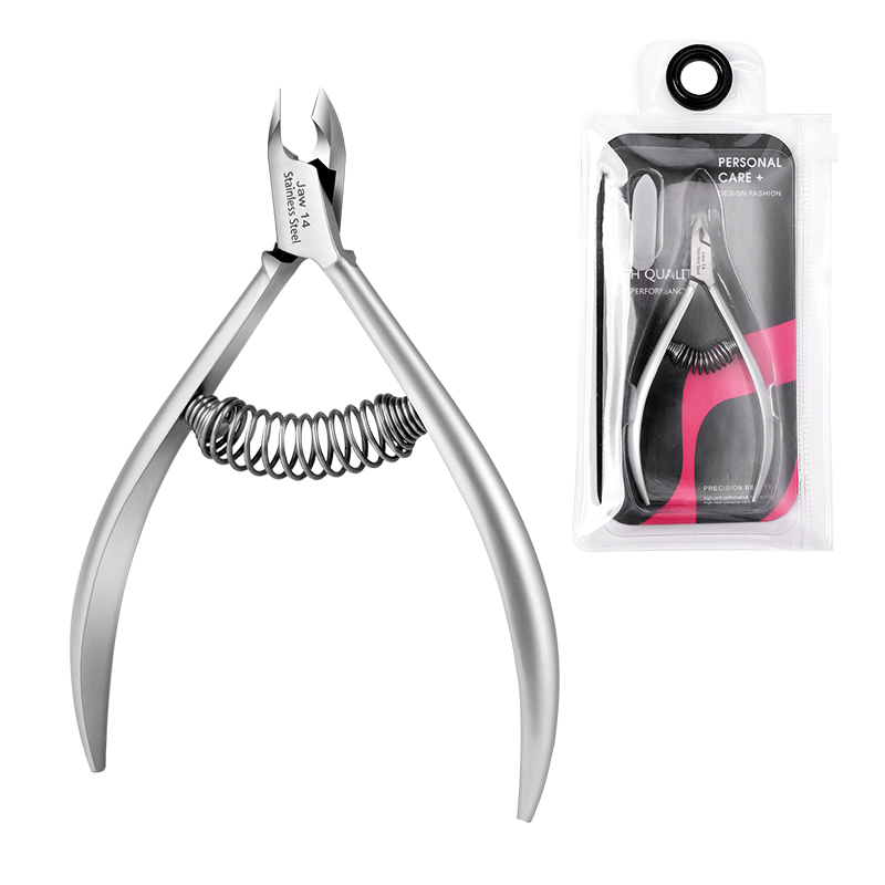 Professional nail art tools high quality stainless steel double spring cuticle nippers korea cuticle nipper with box