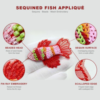 Patch brodé de perles personnalisé, écologique, respectueux de la peau, avec dos créatif, applique perlée lavable, thermocollant pour chapeau