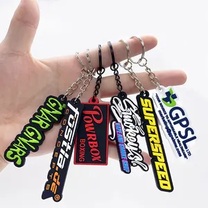 3d Cartoon Keychain Soft PVC Letter Key Chain Personalized Rubber Keychains As Promotional Gifts