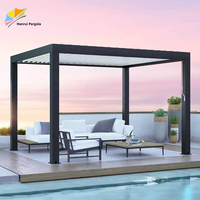 Pergola Bioclimatique Motorisée en Aluminium de Haute Qualité 2026 avec Bloc Mural à Lames Orientables pour Balcon Extérieur