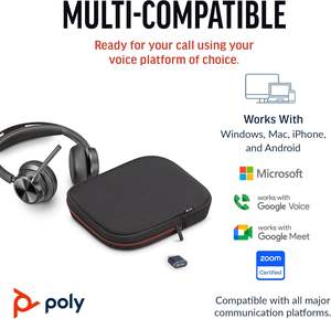 <span class=keywords><strong>Casque</strong></span> <span class=keywords><strong>sans</strong></span> <span class=keywords><strong>fil</strong></span> Poly Voyager Focus 2 UC avec micro et support de charge (<span class=keywords><strong>Plantronics</strong></span>) -Annulation active du bruit (ANC) 77Y90AA,214433-02M - Product Image 6