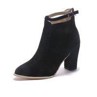 2025 hiver bottes formelles courtes Style britannique épais talon épais simple fermeture à glissière arrière pointe pointue éclairée