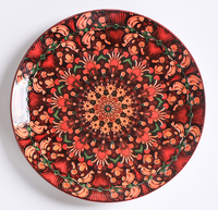 Service de table en porcelaine multicolore de style bohème de haute qualité avec motifs végétaux, compatible micro-ondes, pour la maison