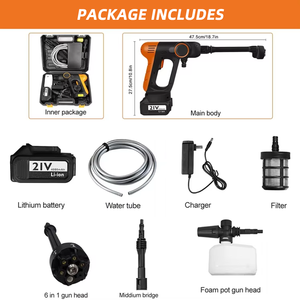 Pistolet de lavage haute pression sans fil 21V, mini, portable, moderne, pour <span class=keywords><strong>voiture</strong></span>, prix de gros abordable - Product Image 6