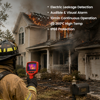 Caméra thermique multifonction pour la lutte contre les incendies, imageur thermique infrarouge, détecteur de fuites à lumière visible, laser de mesure de distance, alarme