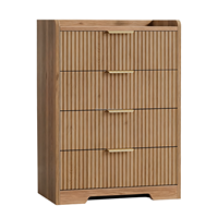 Commode européenne moderne à 4 tiroirs Rangement de meubles en bois de luxe haut de gamme simple et écologique pour le salon et la chambre à coucher