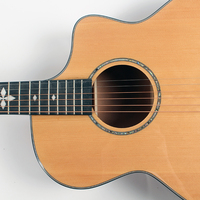 Factory OEM Professional Solid Mahogany Neck Handmade High Quality Acoustic Electric Guitar
