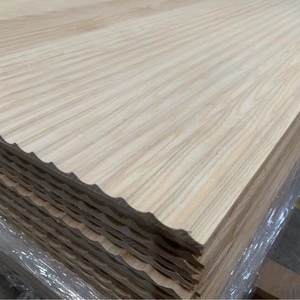 Tấm ốp trang trí gỗ tần bì cao cấp, đường cong bán nguyệt, uốn cong được, dạng sóng, nhà máy trực tiếp cung cấp, dùng làm ván tường - Product Image 3