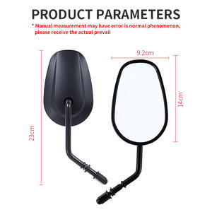 <span class=keywords><strong>Rétroviseur</strong></span> arrière en métal de forme ovale <span class=keywords><strong>vintage</strong></span> classique, adapté aux motos Road King Touring XL 1200 883 SPORTSTER - Product Image 2