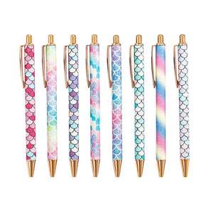 Penna a Sfera con Stampa Leopardata in Offerta, Regalo per Ragazze, Penna Retrattile Scintillante Personalizzata in Metallo con Motivo Zebrato - Product Image 4