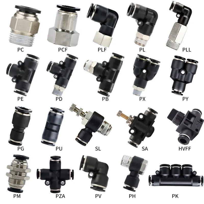 High Quality Pu Hose Connector Pneumatic One Touch Fitting Fittings Pneumatic Tools Accessories Parts