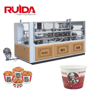 KFC Large Size Paper Bucket Forming Machine Automatische Hochgeschwindigkeits-Popcorn-Cup-Maschine mit großer Papiers chale