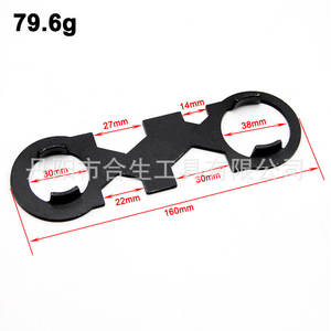 Llave de doble extremo para tapa de válvula, 160 mm, métrica, hierro, electroforis, uso industrial - Product Image 4